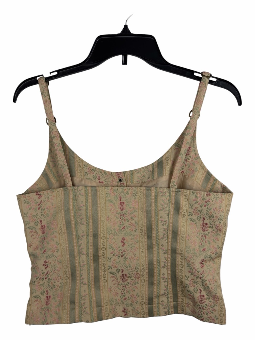 Jeanology Collection Vintage Y2K Floral & Stripe Pattern Corset Top Size 10 EUC - Picture 14 of 14